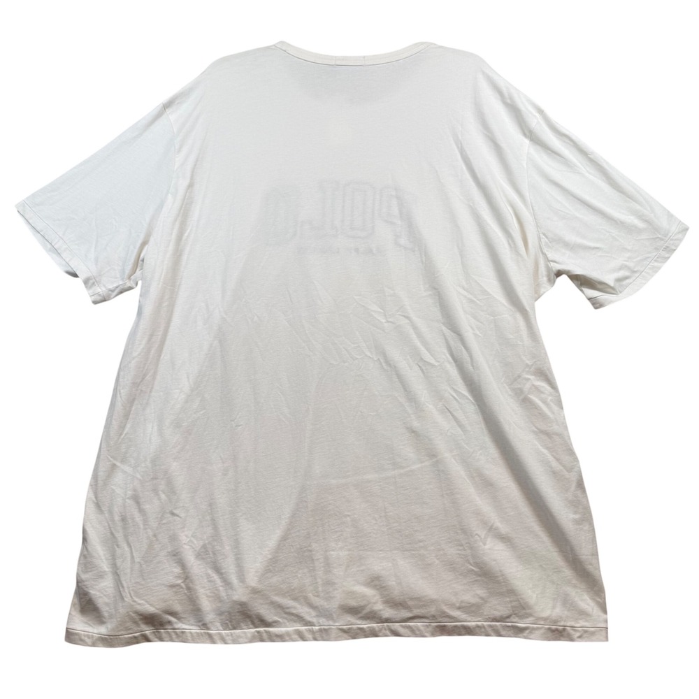 NEW Polo Ralph Lauren T-Shirt Men 4LT White Plaid Applique Logo Tall Tee - Picture 3 of 9